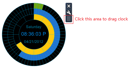 How to drag XUS Clock